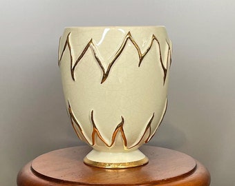 萨摩 金色の手描き陶器 花瓶