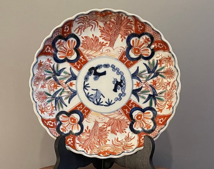 Featured listing image: Antique and rare Japanese deep plate in Imari porcelain, 19th century