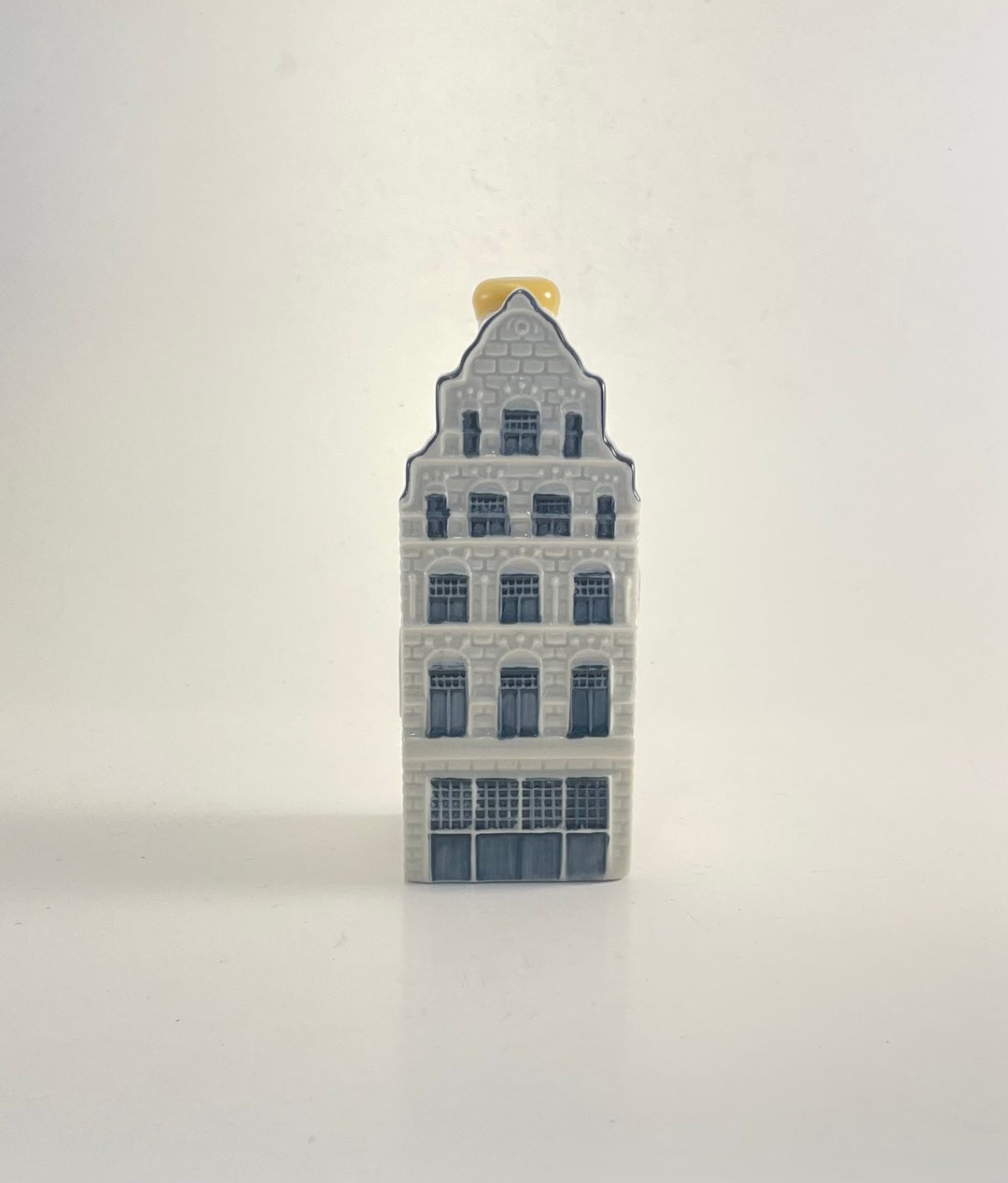 Vintage and Rare Miniature KLM Dutch House Delft Blue Ceramic
