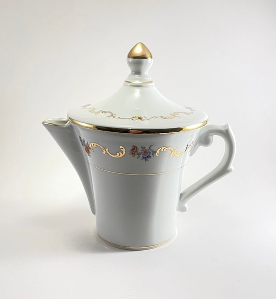 Cafetera o tetera antigua y rara en porcelana fina de | Etsy México