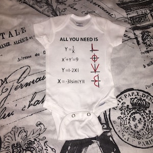 All You Need Is Love Math Equation Onesie