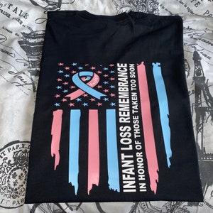 Infant Loss Awareness Flag Shirt Front and Back