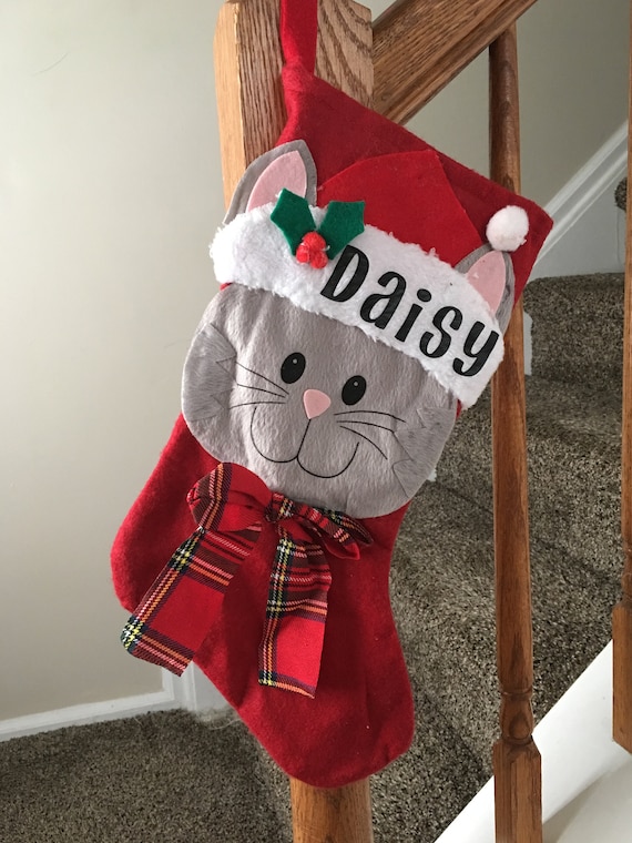 Personalized Cat Christmas Stockings Etsy