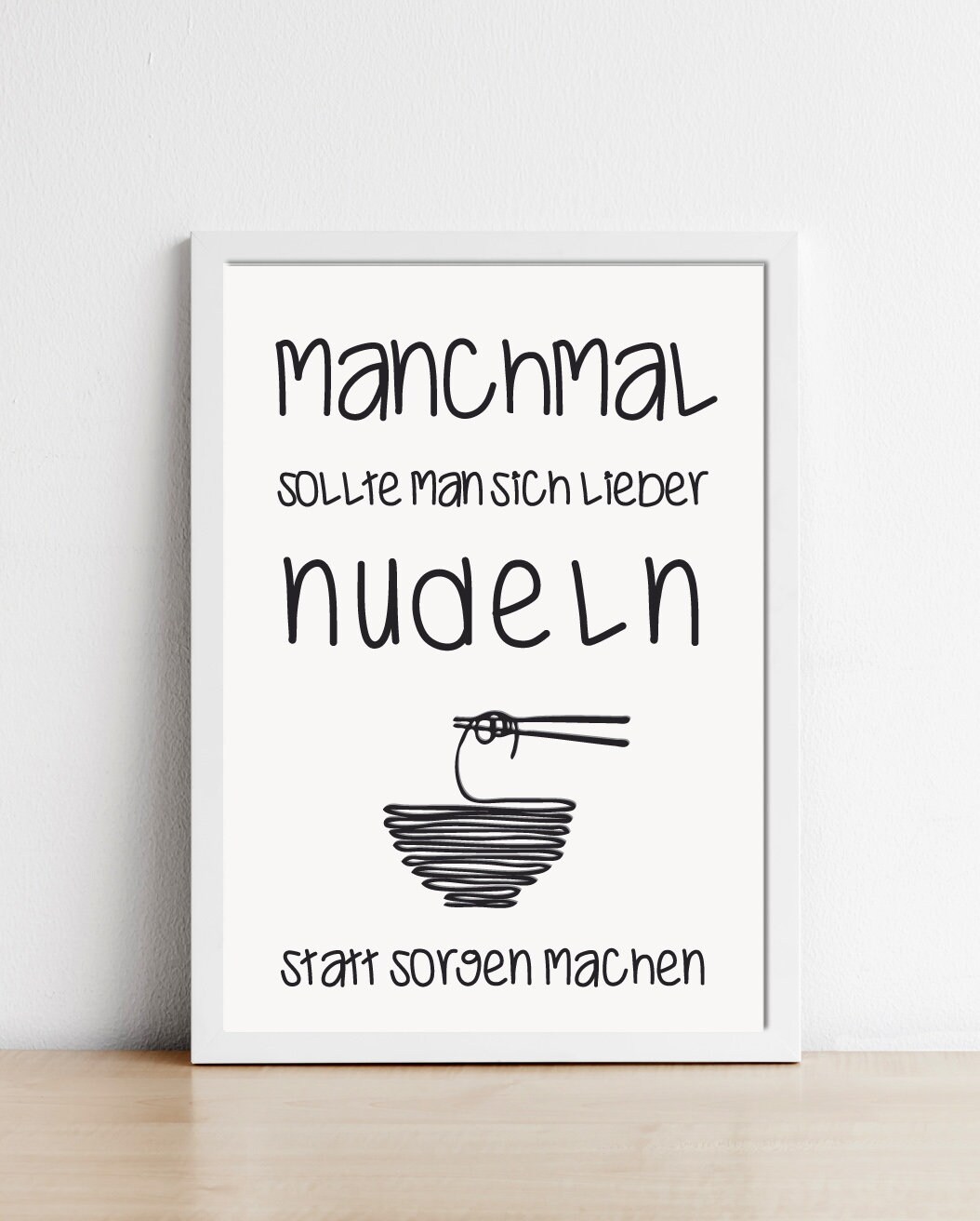 Bild Küche Spruch Manchmal sollte man sich lieber Nudeln Etsy.de
