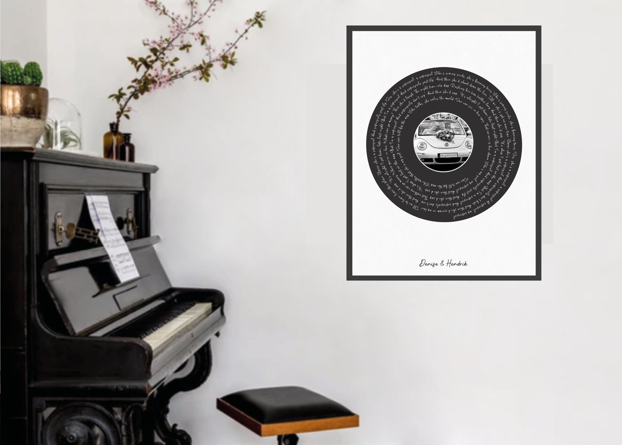 Custom Album Cover Vinyl Record Song Lyrics Birthday