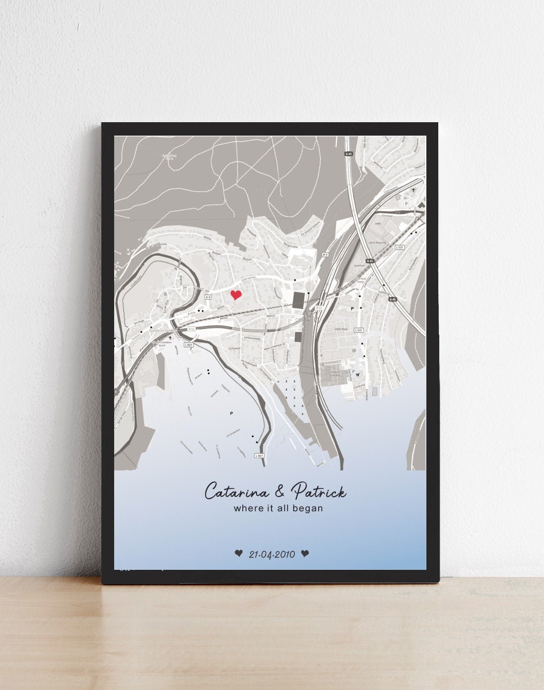 Personalisiertes Poster Landkarte Stadtplan Städte-Karte mit | Etsy