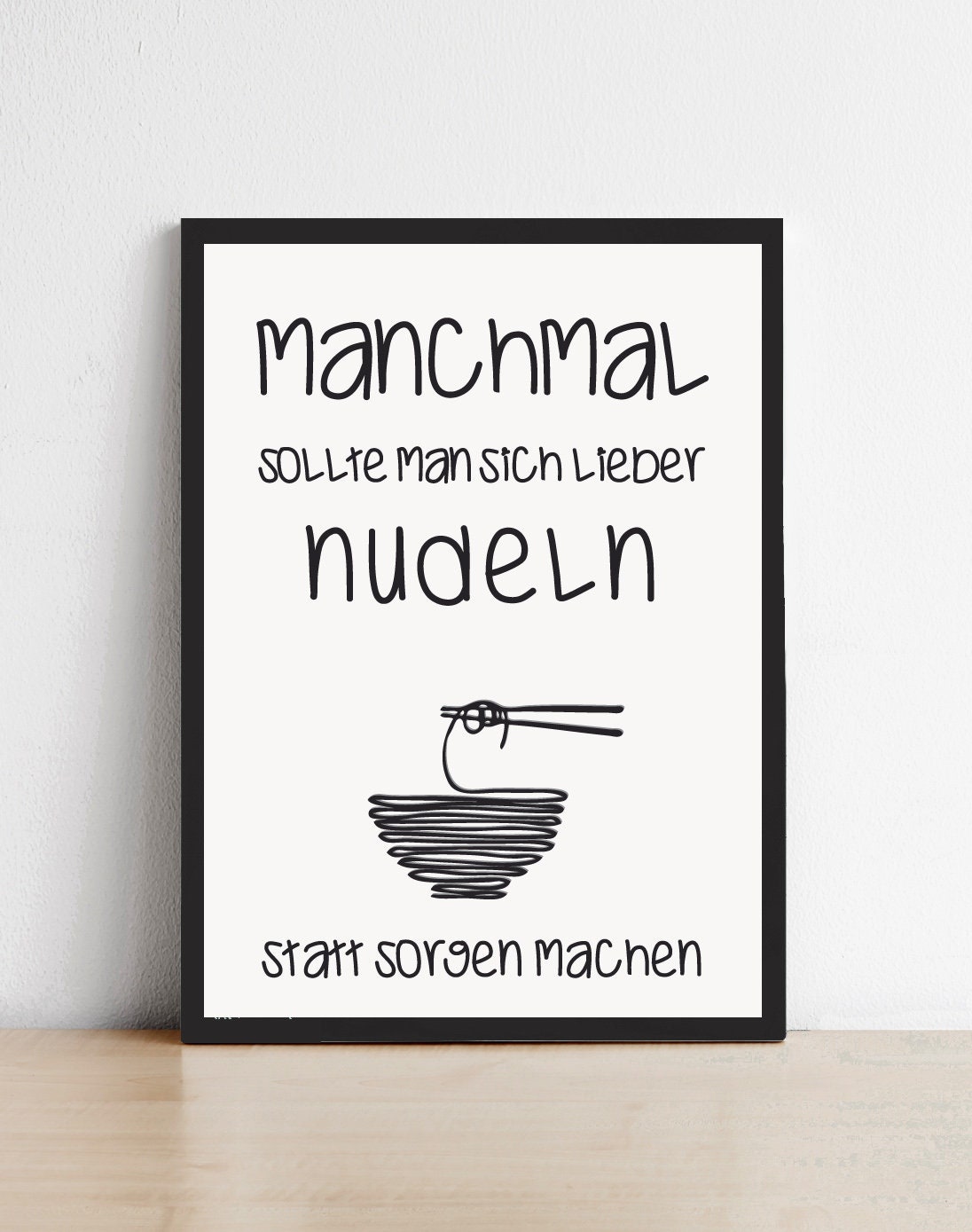 Bild Küche Poster Manchmal sollte man sich lieber Nudeln Etsy