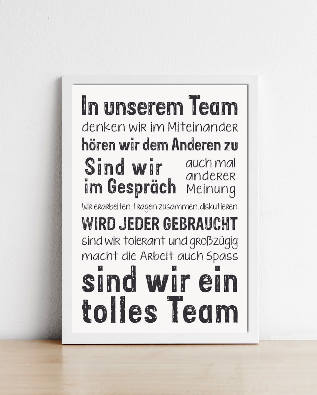Image Teamwork Working Atmosphere Poster for Team Spirit Print for
