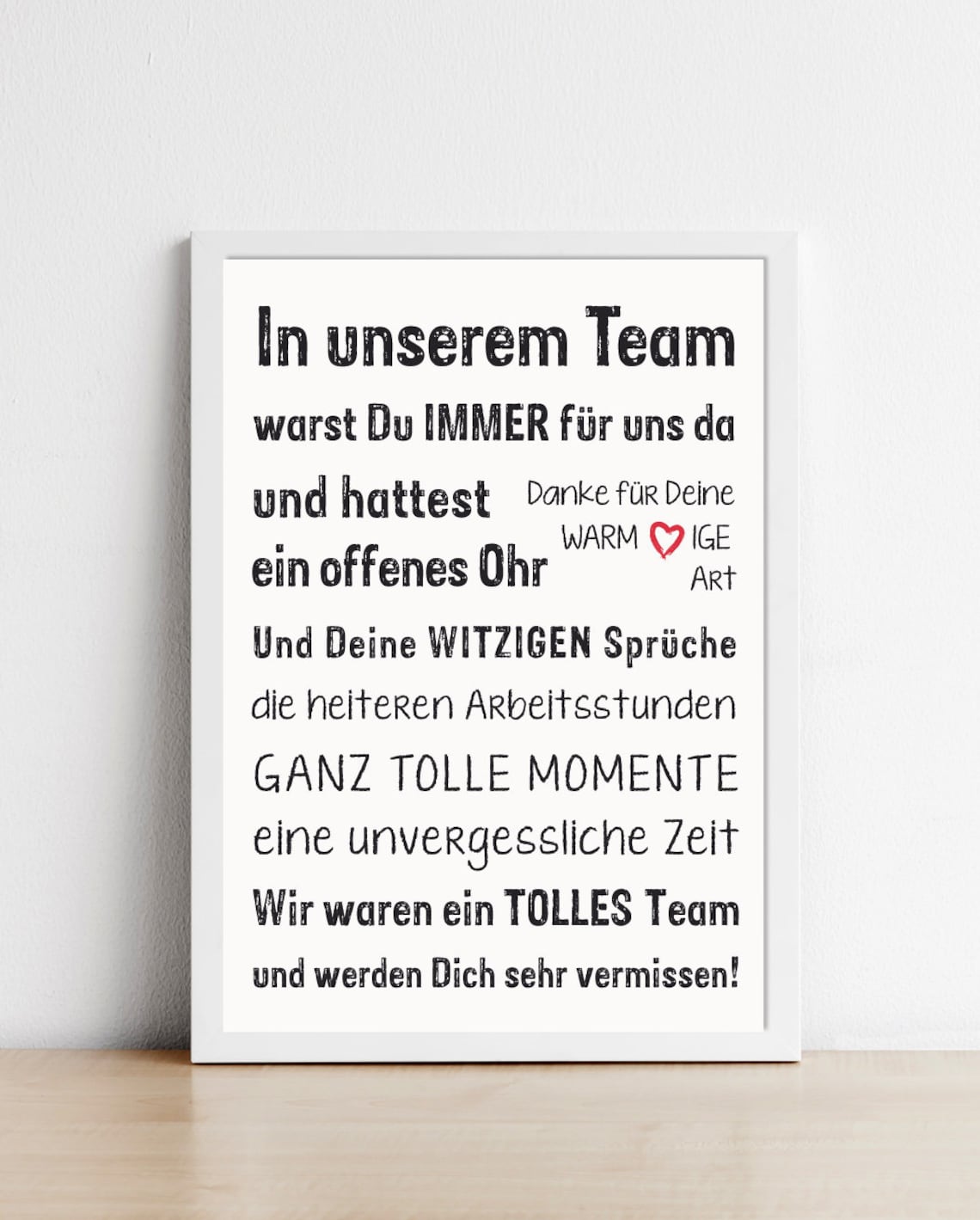 Poster Danke an Teamkollegen Verabschiedung Bild Etsy