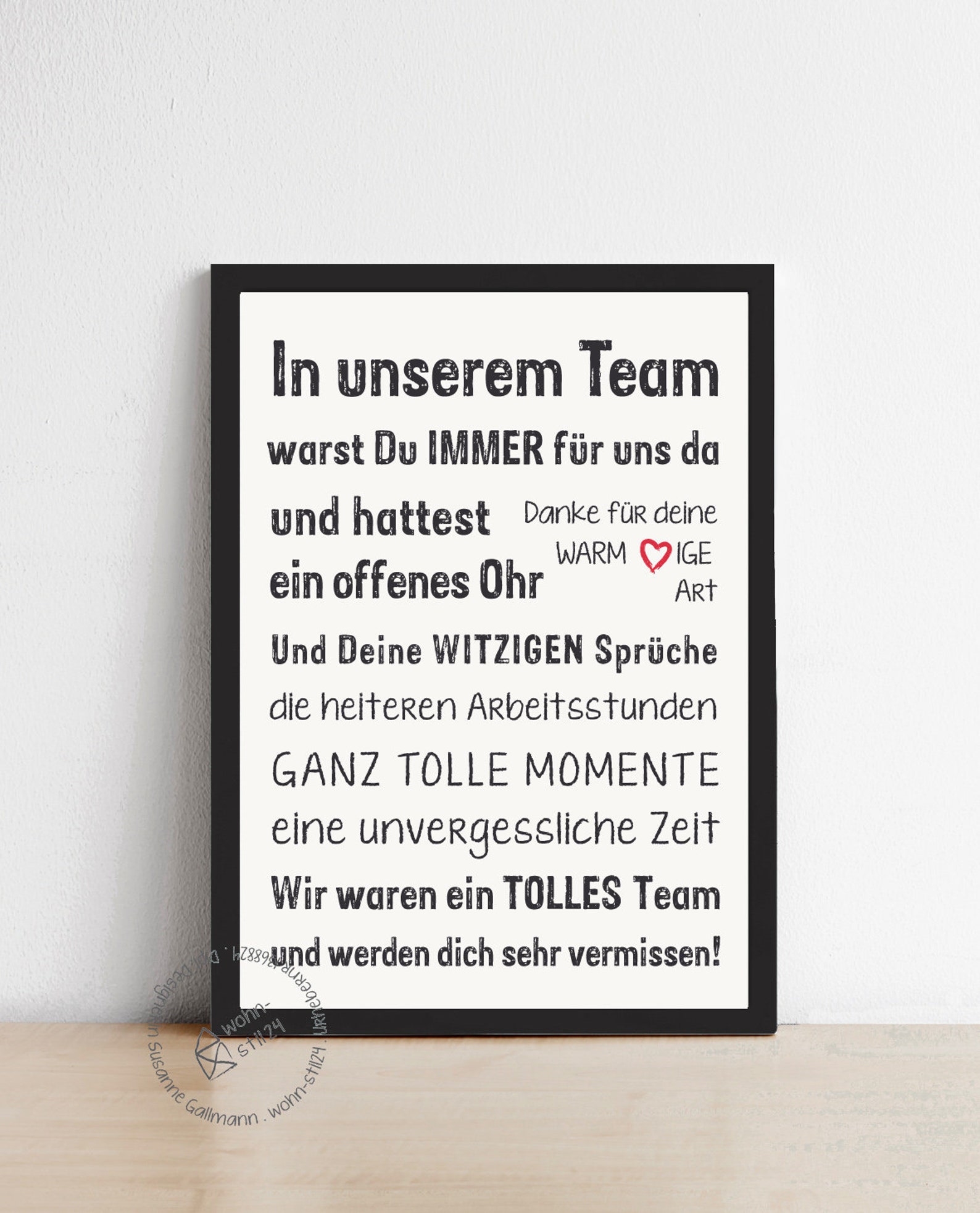 Poster Danke an Teamkollegen Verabschiedung Teamarbeit Etsy
