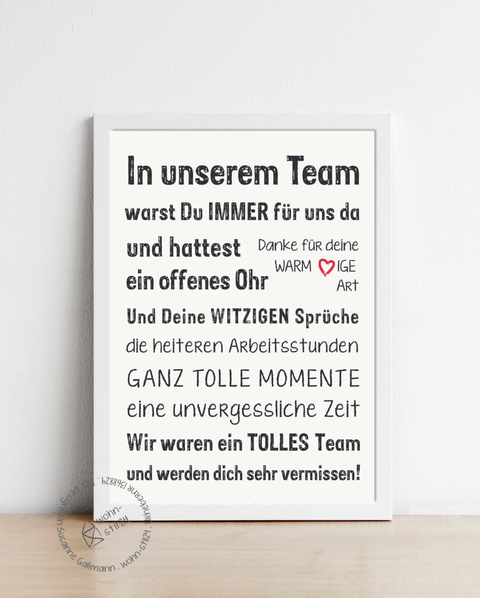 Poster Danke an Teamkollegen Verabschiedung Teamarbeit Etsy