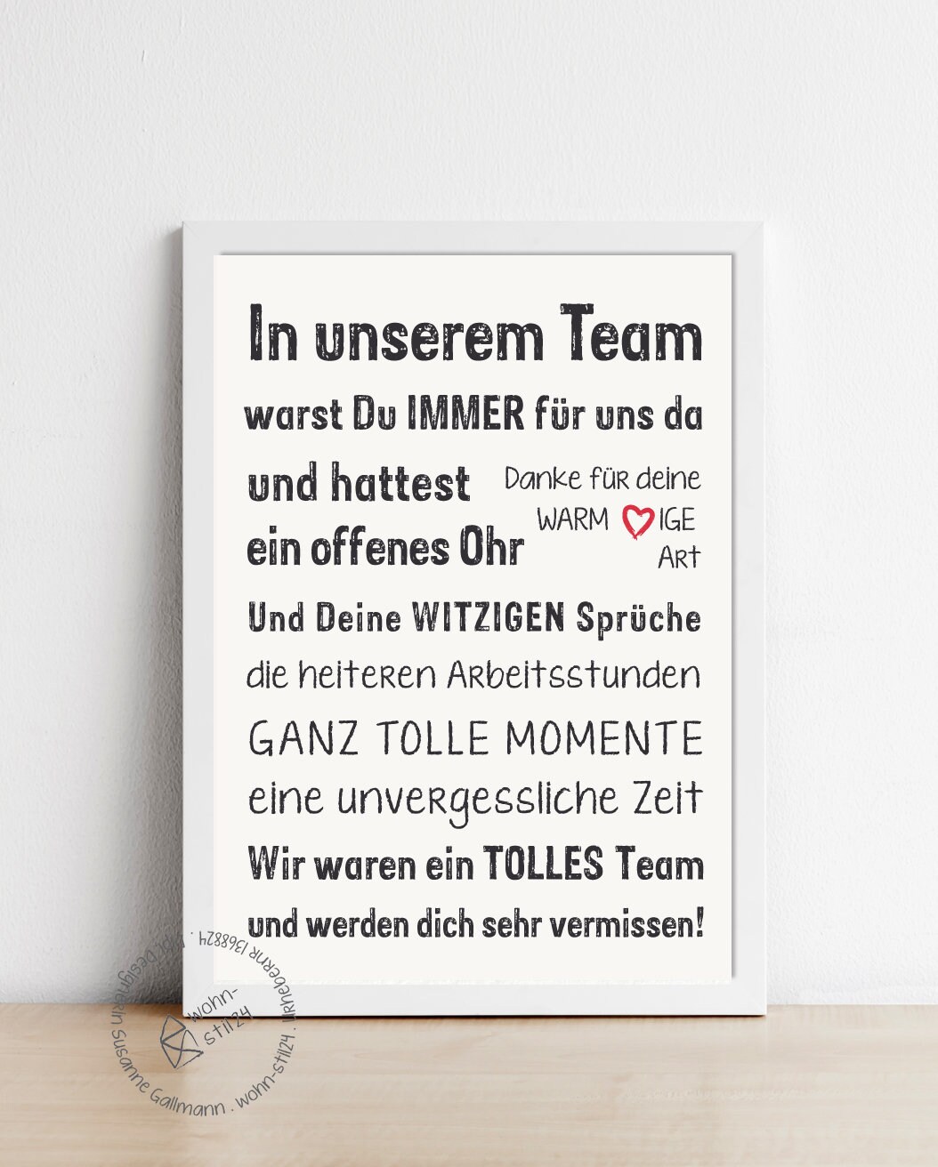 Poster Danke an Teamkollegen Verabschiedung Teamarbeit Etsy