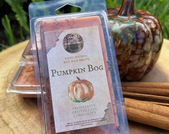 Pumpkin Bog Witches Wax Melts: Pumpkin Pie Caramel Autumn Wreath Samhain Ritual Aroma
