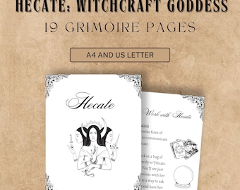Hecate Grimoire Pages: Witchcraft Book of Shadows (Printable PDF, A4/US Letter Sizes)