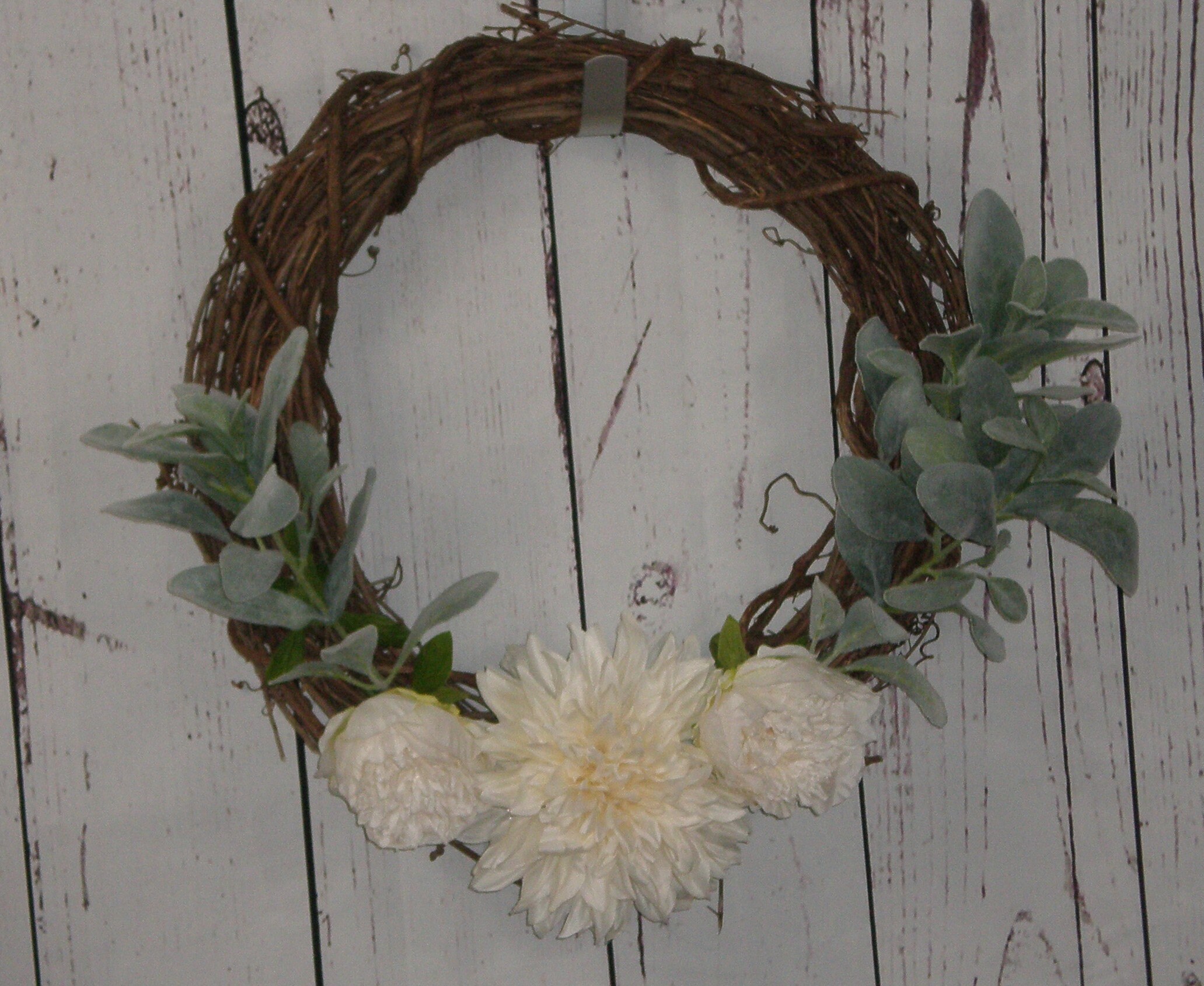 Everyday Wreath All Occasion, Grapevine for Front Door Peonies and Roses