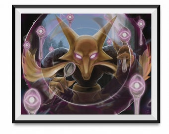 Alakazam Print | Pokémon Art