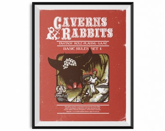 Caverns & Rabbits Print | Monty Python Art