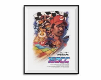 150CC Movie Poster Print | Mario Kart Art