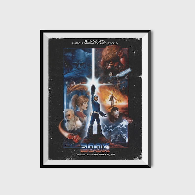 200X Print | Mega Man Inspired | Movie Posters | Video Game Art | Gaming Decor | Mega Man Art | Gamer Gifts | Mega Man X | Megaman | Gifts 