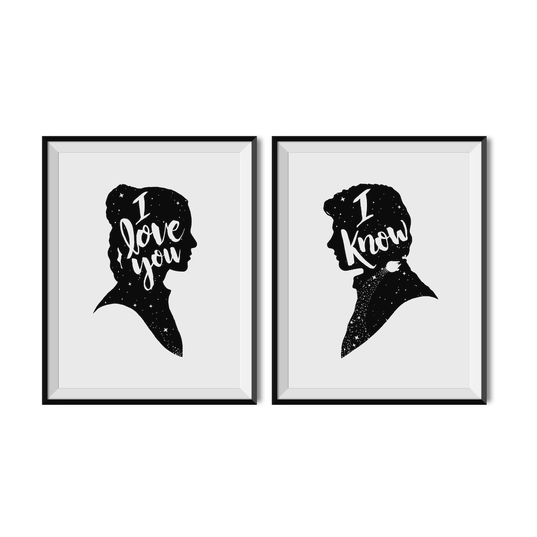 I Love You I Know Prints Star Wars Art Etsy
