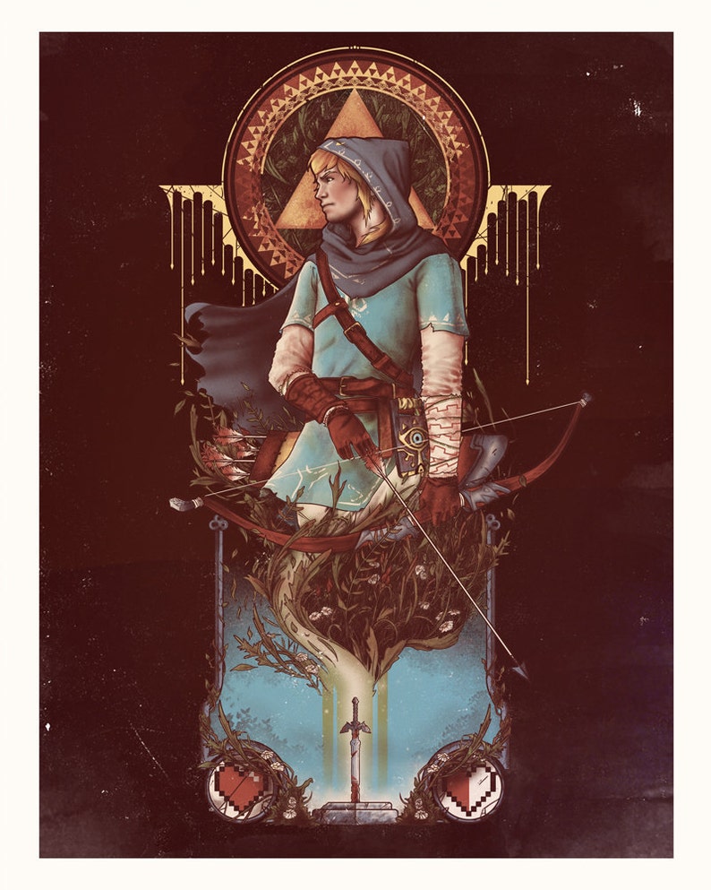 Hero of the Wild Print Legend of Zelda Art image 2