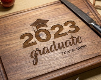 Personalized, Engraved Cutting Board with Graduation Design for Student #109