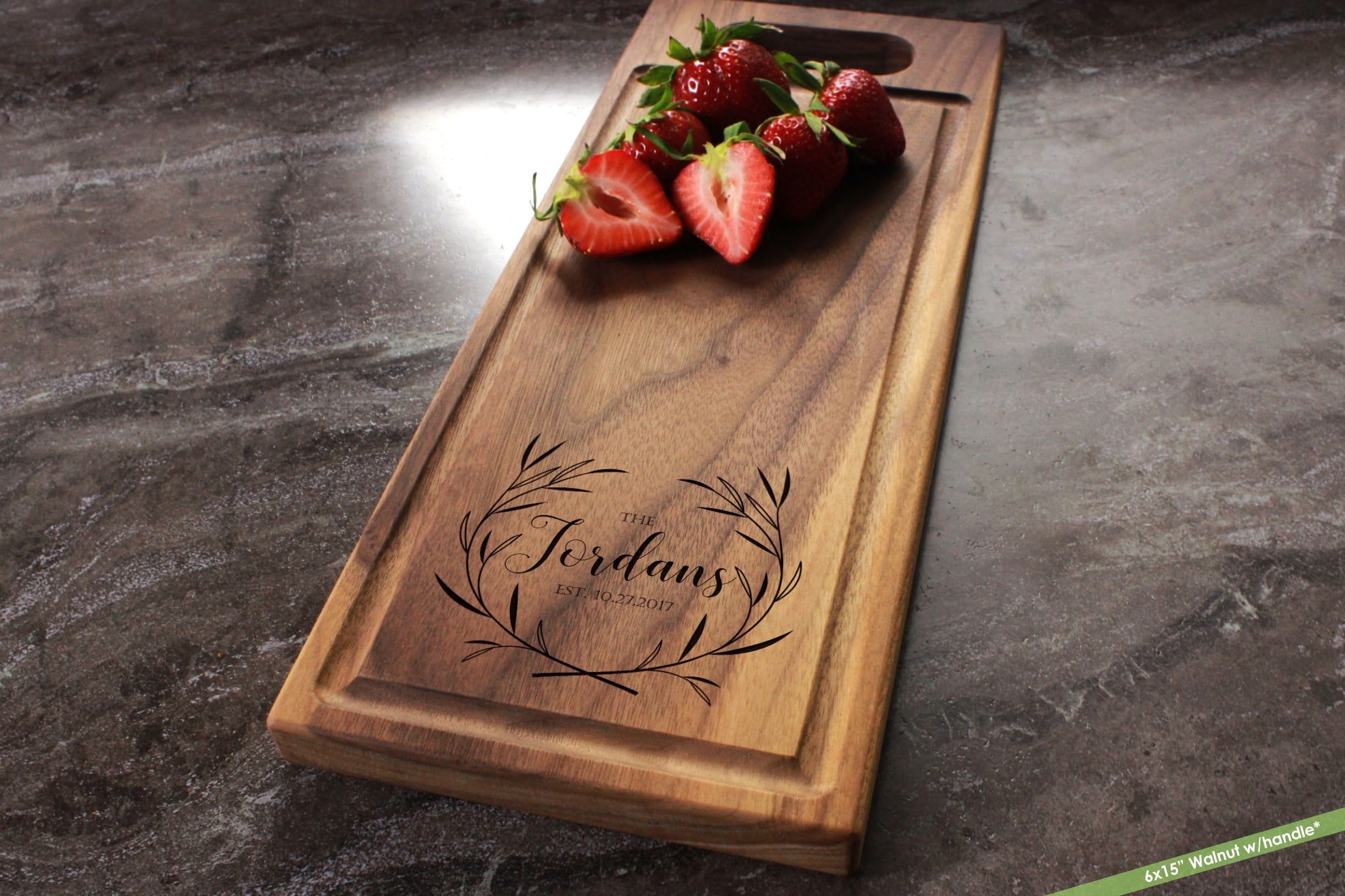 Personalized Engraved Cheese Board With Name and Laurel Etsy