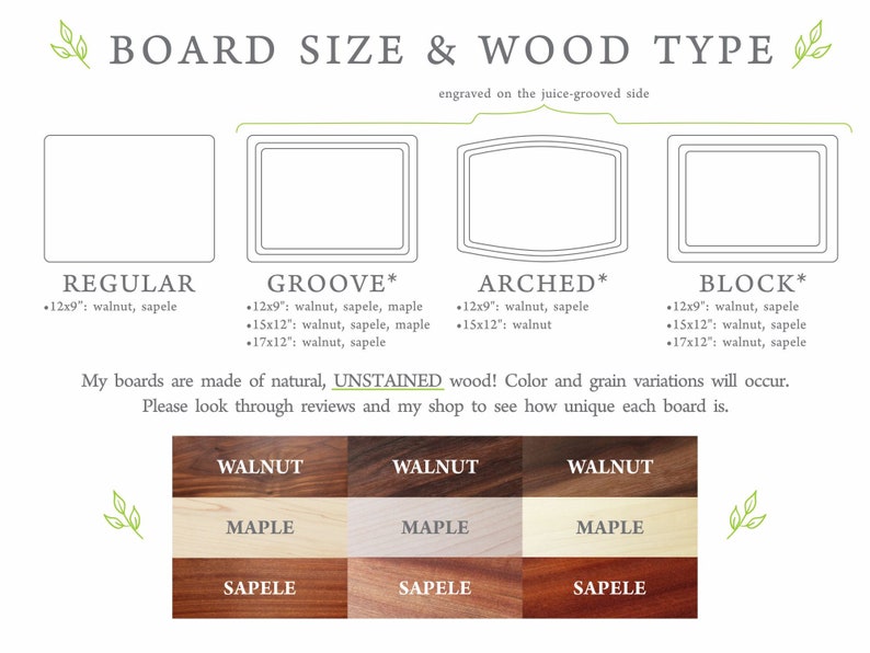 Personalized, Engraved Cutting Board with Wreath and Name Design for Wedding or Engagement Gift #46