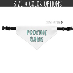 Poochie Gang Dog Bandana|Custom Dog Bandana|Personalized Dog Bandana|Dog Gift|Dog Collar|Dog Tag|Dog Lover Gift|Dog Person Gift| Bandana