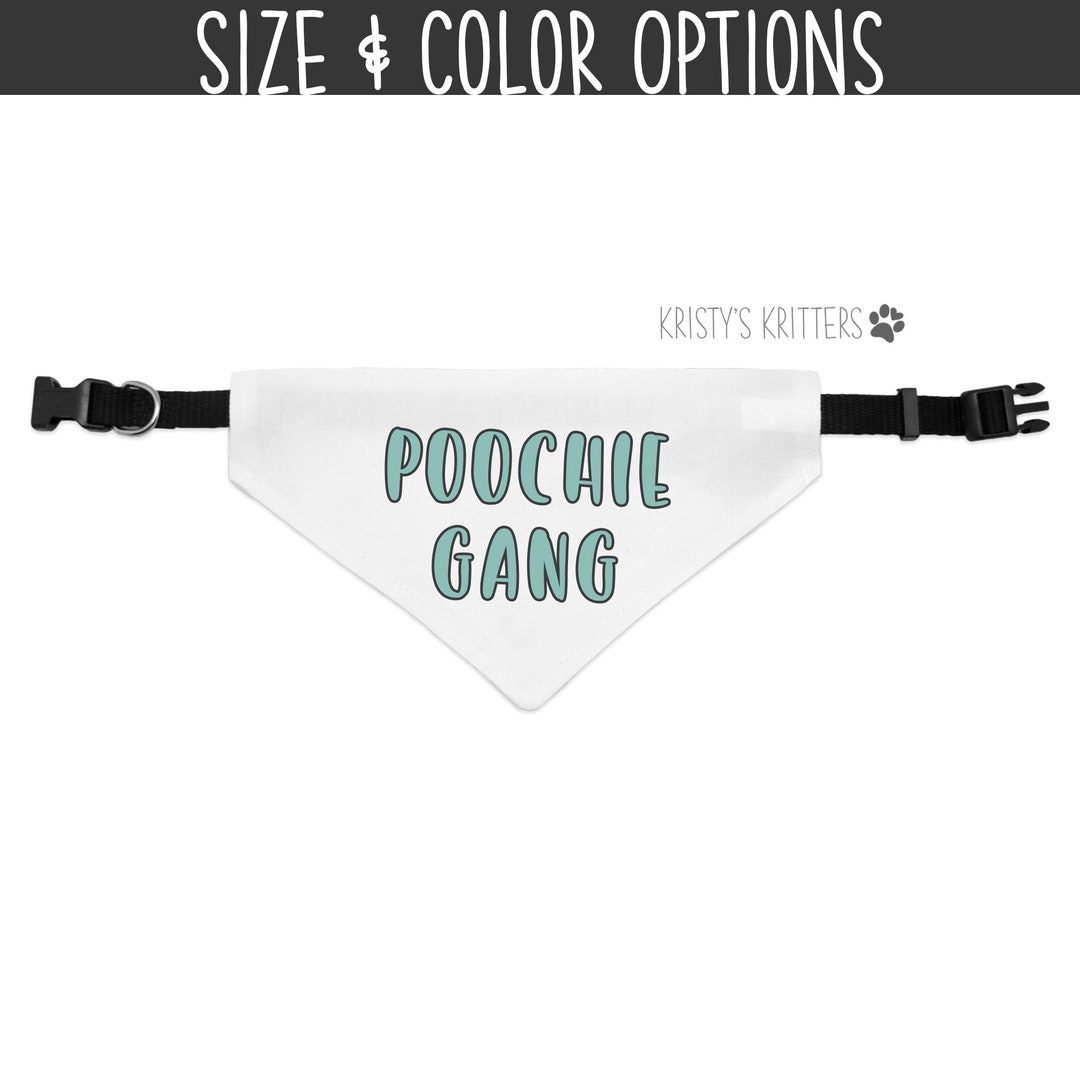 Poochie Gang Dog Bandana|custom Dog Bandana|personalized Dog Bandana ...