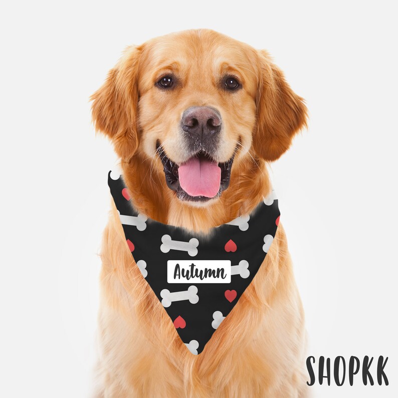 Dog Gift Custom Dog Bandana Pet Gift Dog Lover Gift Dog Tag Dog Person Gift Personalized Dog Bandana Dog Bandana Bandana Dog Collar