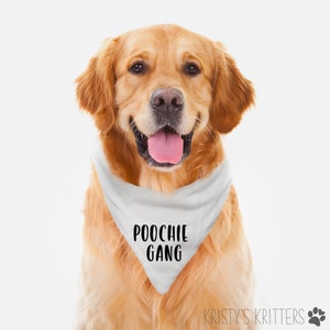 Poochie Gang Dog Bandanacustom Dog Bandanapersonalized Dog Bandanadog ...