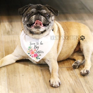 Big Sister Dog Pregnancy Announcment|Dog Pregnancy Photos|Dog Bandana|Custom Dog Bandana|Personalized Bandana|Dog Person Gift|Pregnancy