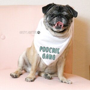 Poochie Gang Dog Bandana|custom Dog Bandana|personalized Dog Bandana ...