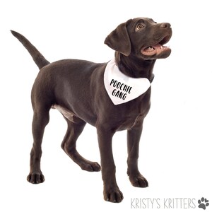 Poochie Gang Dog Bandana|custom Dog Bandana|personalized Dog Bandana ...
