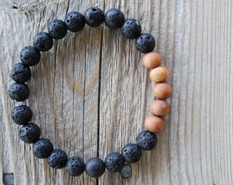 Mens essential oil diffuser bracelet yoga bracelet wood bracelet mala beads meditation beads yoga beads yoga jewelry sandalwood lava beads