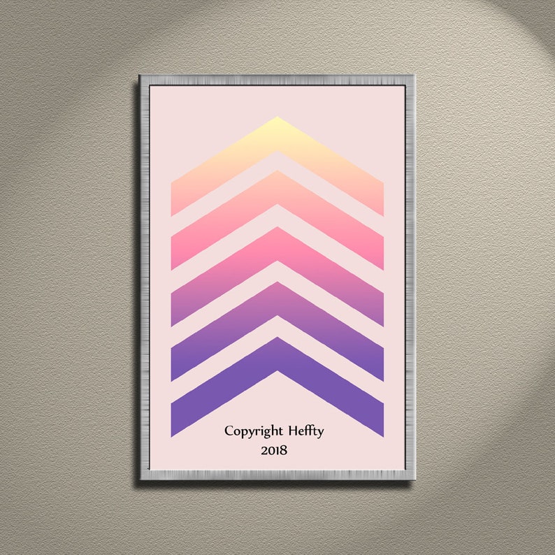 Digital Art Print Chevron Abstract Instant Download Modern Etsy