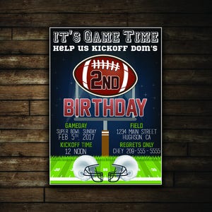 Game Time Football Birthday Invitation
