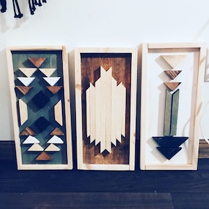 Aztec wood wall decor