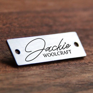 Metal Tags, Personalized Tags, Clothing Tags, Engraved Metal Tags