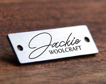 Custom Stainless Steel Clothing Tags, Laser Engraved Metal Labels