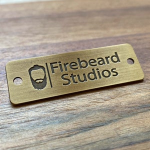 Metal Labels, Fabric Labels, Metal Tags, Sewing Labels, Personalized Metal Tags, Brass Labels, Deep Engraved