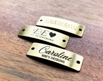 Personalized Metal Tags, Clothing Labels, Curved Metal Labels, Clothing Tags, Tags With Logo