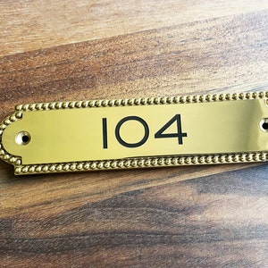 custom name sign, last name sign, brass name sign, engraved door sign, family name sign