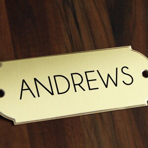 Name Sign, Custom Name Sign, Personalized Sign, Family Name Sign, Brass Wall Sign, Front Door Sign