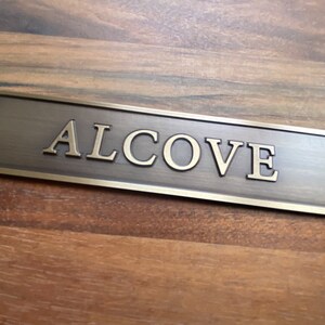 Brass Sign, Custom Sign, Custom Name Plate, Door Sign, Name Sign, Vintage Name Sign