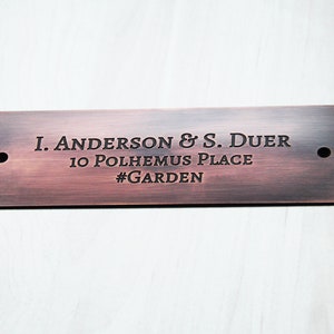 Vintage Türschild, Benutzerdefiniertes Türschild, Messingschild, Türschild, Namensschild, personalisiertes Schild, Kupferschild