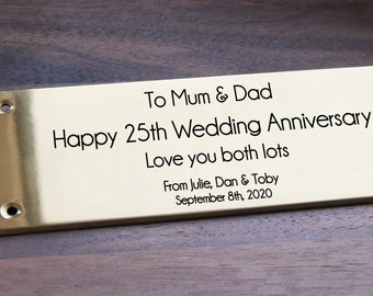 Brass plaque, personalized metal sign, remembrance plaque