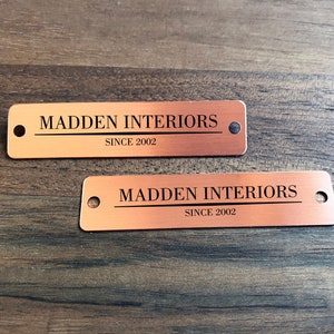Custom Engraved Metal Tags, Brass Tags, Garment Labels, Personalized Labels, Metal Tags With Logo, Custom Tags, Engraved Metal Tags