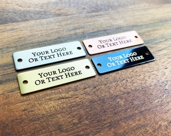 Metal Tags, Brass Tags, Gold Tags, Fabric Labels, Garment Labels, Personalized Labels, Personalized Tags, Custom Tags, Engraved Labels